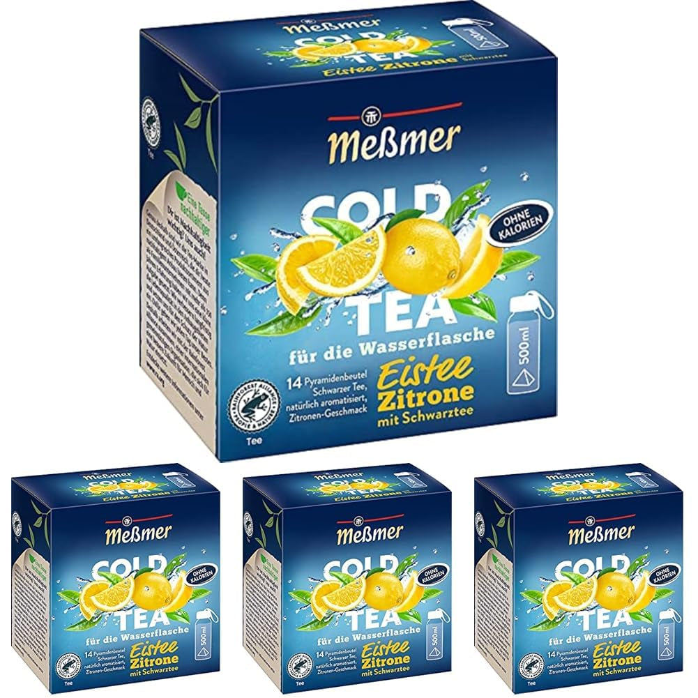Meßmer Cold Tea Trinkpause Zmeură | Ceai de fructe, aromatizat natural, cu gust de zmeură | Ediție limitată | Pentru infuzie rece | 14 pliculețe piramidale