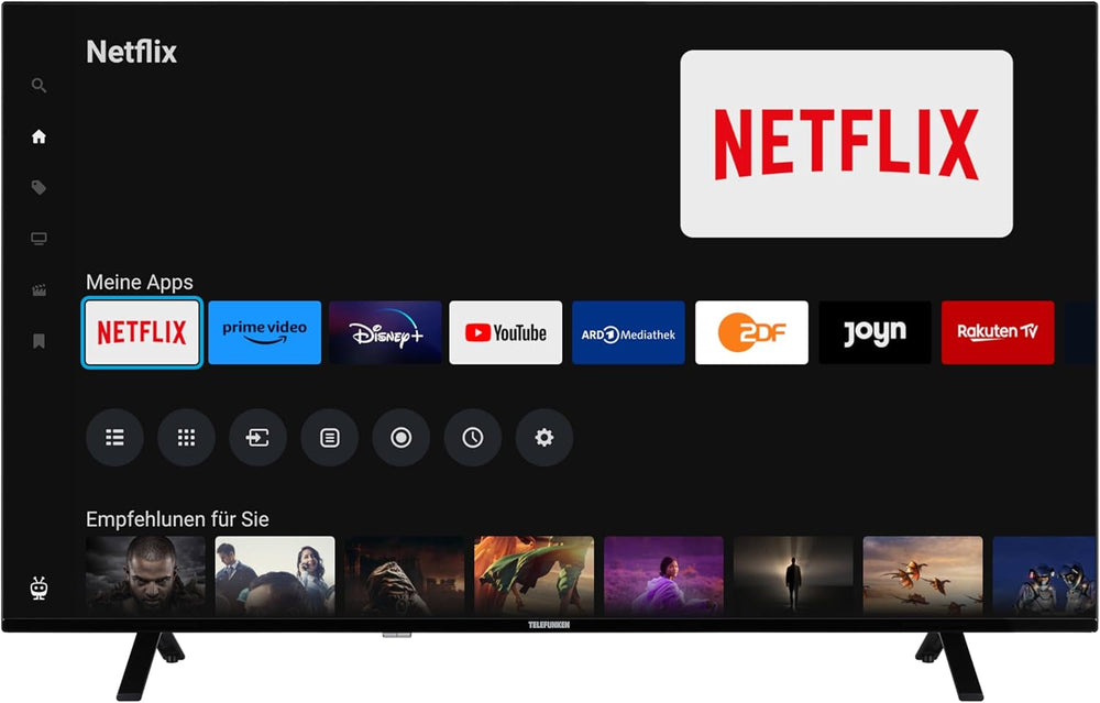 Televizor inteligent TELEFUNKEN de 40 de inci, cu tehnologie TiVo Full HD, HDR TV cu tuner triplu și 6 luni de HD+ incluse, televizor LED XF40TP900S (2026)