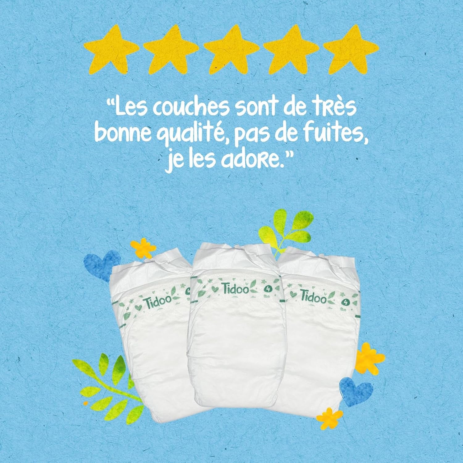 - Ökologische Diadeln, Größe 2 (3-6 kg) – natürlicher Ursprung, ohne Schadstoffe – 12 Stunden trocken, extrem saugfähig – hermestellung in Frankreich – 150 Einwegdiadeln – Packung 1 Month