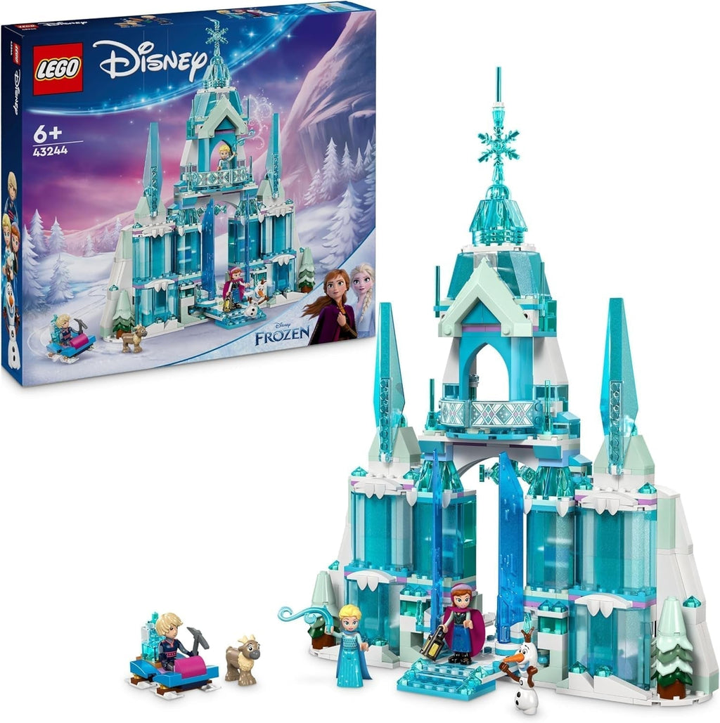 LEGO Ç€ Disney Frozen Palatul de iarnă al Elsei, set de construit și jucat pentru copii cu palat model și minifigurine ELSA și Anna, cadou pentru fete, băieți și fani ai filmului de la 6 ani 43244 Seturi de constructie Besuche den LEGO-Store Palatul de gheață Elsa