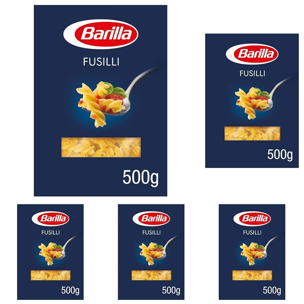 Barilla Pasta Classic Fusilli No. 98 from high quality durum wheat, always al dente, Chili, Spaghetti, Fusilli, Penne, Italian, 500g