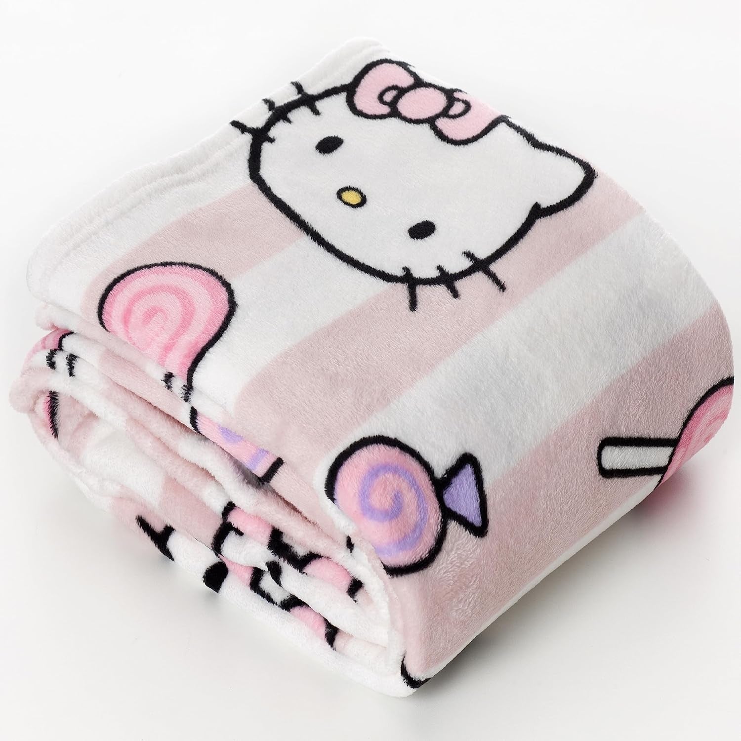 Hello Kitty bedspread, pink, soft blanket 130X170Cm, microfiber bedspread bedspread or sofa bedspread. Quality with Oekotex certificate, Sanrio Beds and Blankets Besuche den Kanguru-Store