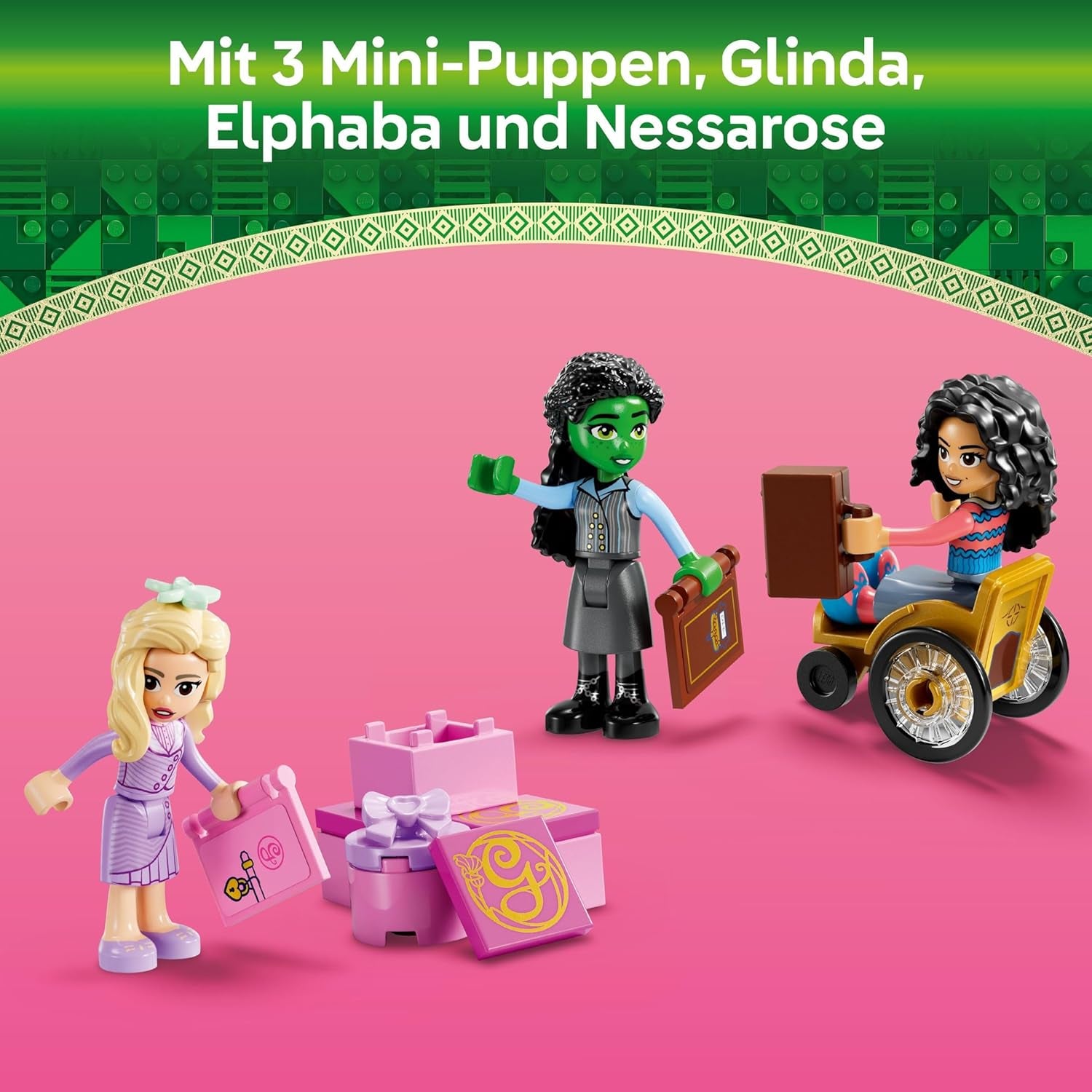 LEGO Wicked Glinda, Elphaba and Nessarose at Shiz University Sailing Boat and 3 Figures Toy Boat Gift for Girls and Boys from 7 Years Old Dollhouse Lovers 75681 Building Sets Besuche den LEGO-Store