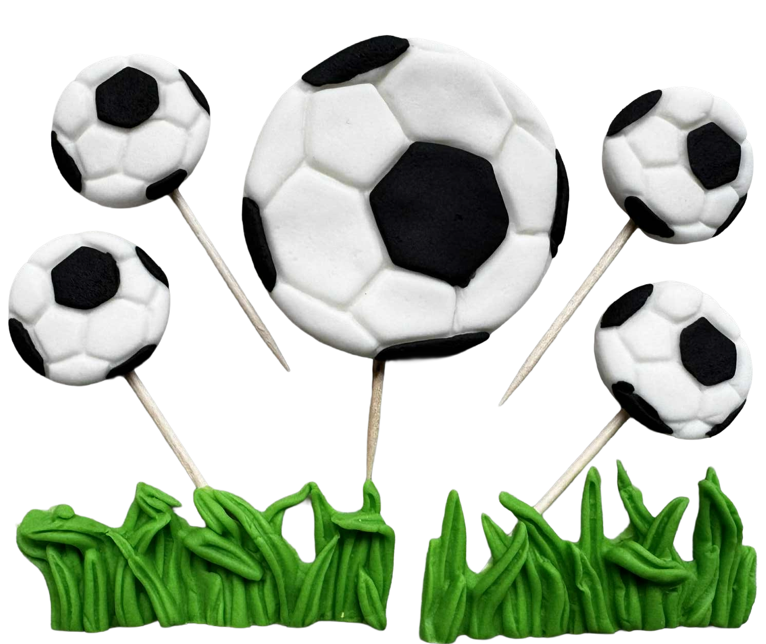 Set of 7 edible decorations, Football
