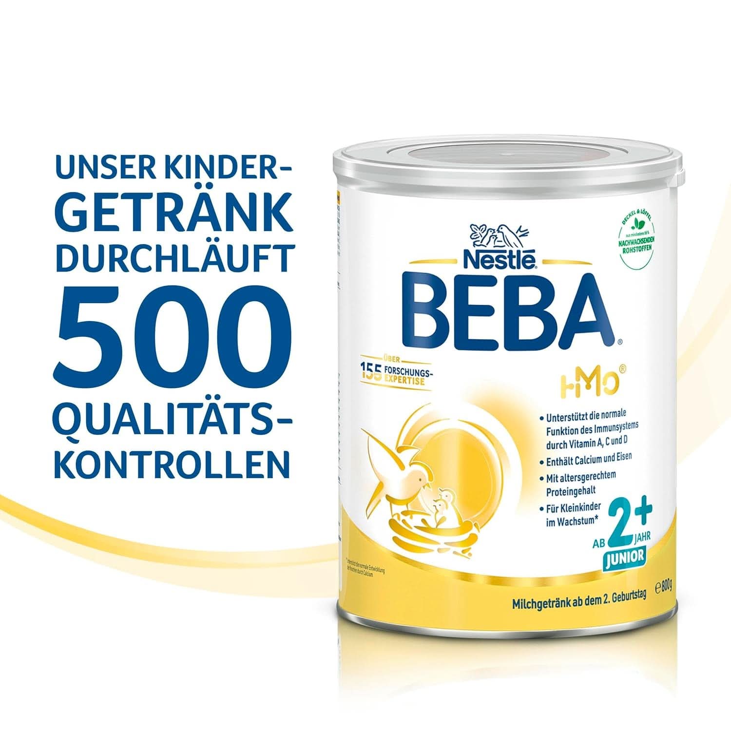 Nestle BEBA Junior 2+, from 2nd birthday, baby food with HMO 2'-FL, only lactose, no palm oil, pack 3 (3 x 800g) Mother and Baby Naty Shop