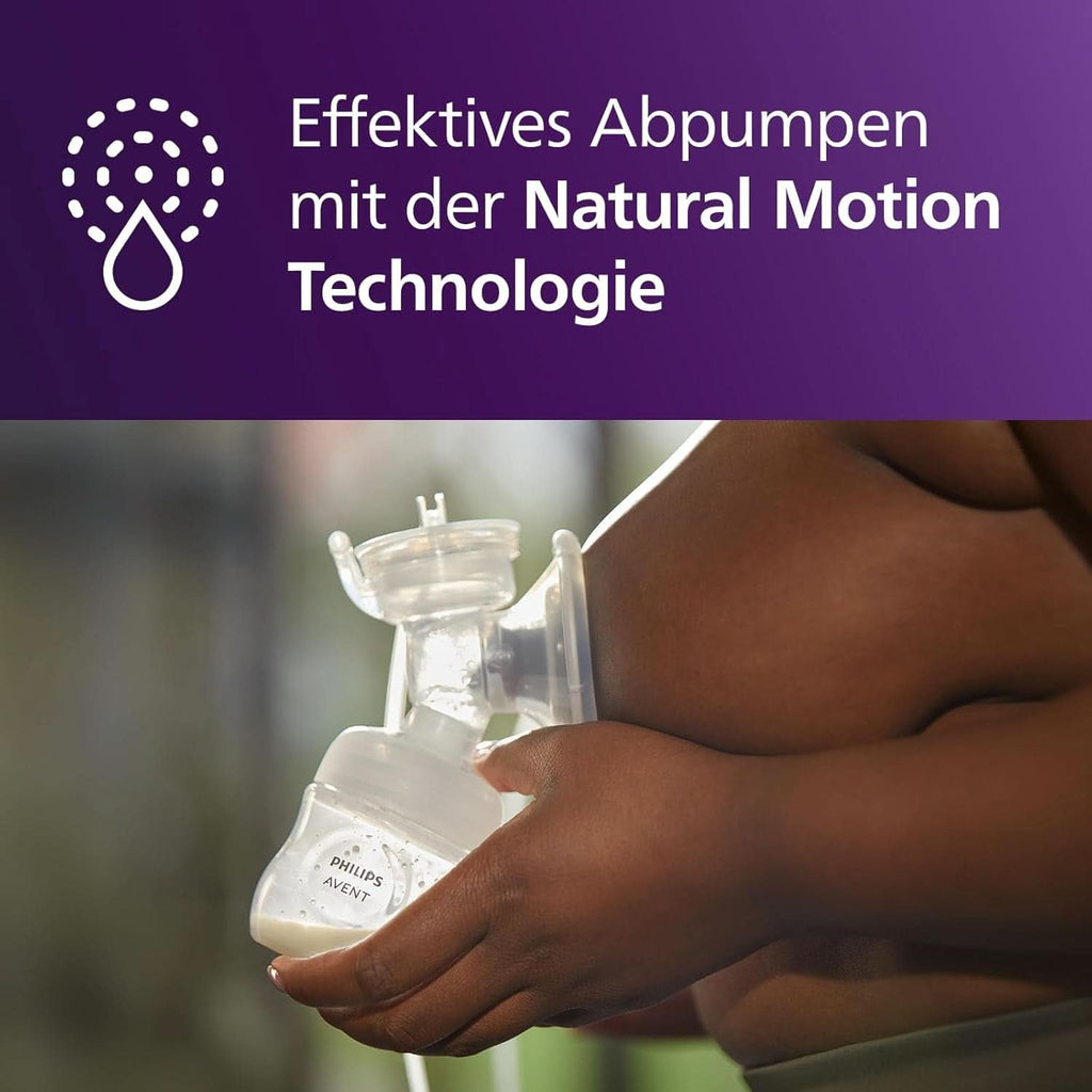 Elektronische Philips Avent Einzelmilchpumpe Premium - Mit Natural Motion Technologie, Wiederaufladbarem Akku, Timer-Anzeige (Modell SCF396/31) Accesorii Hrana si Alaptare Bebe Naty Shop