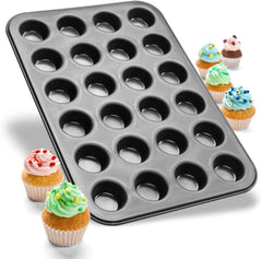 Zenker 6541 Black Metallic 24Er Mini-Muffinform – Antihaftbeschichte Für Perfekte Mini-Muffins, Ø 4.5 Cm, ​​Made in Germany Molds and baking trays Naty Shop