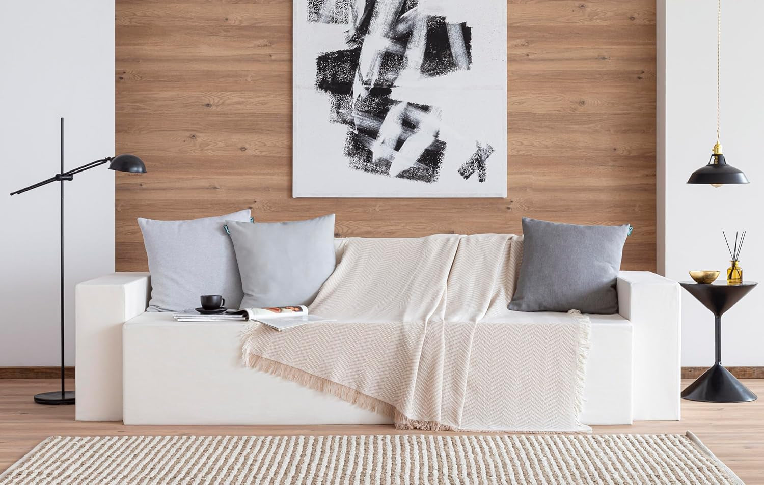 Todocama multi-functional bedspread, bedspread, bedspread, sofa cover, jarapas, herringbone pattern (230 X 260 Cm, sand beige). Beds and Blankets Besuche den Todocama-Store