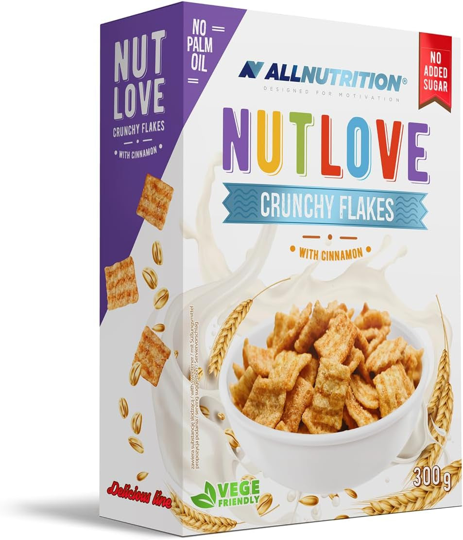 Allnutrition Nutlove Crunchy Flakes with Cinnamon 300G Cereal Naty Shop Default Title