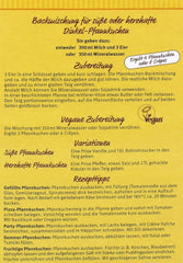 Dinkel-Pfannenkuchen, 180 G Mixture for baking and cooking Naty Shop