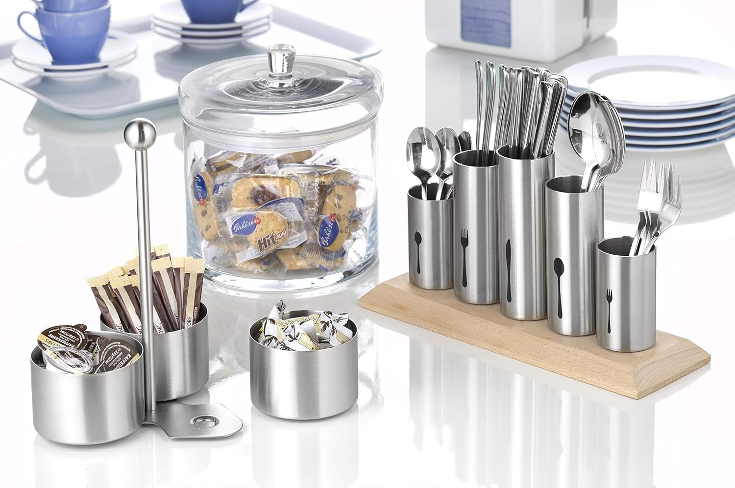 Stainless Steel Cutlery Holder, 1 Pack, Silver Naty Shop Kitchen