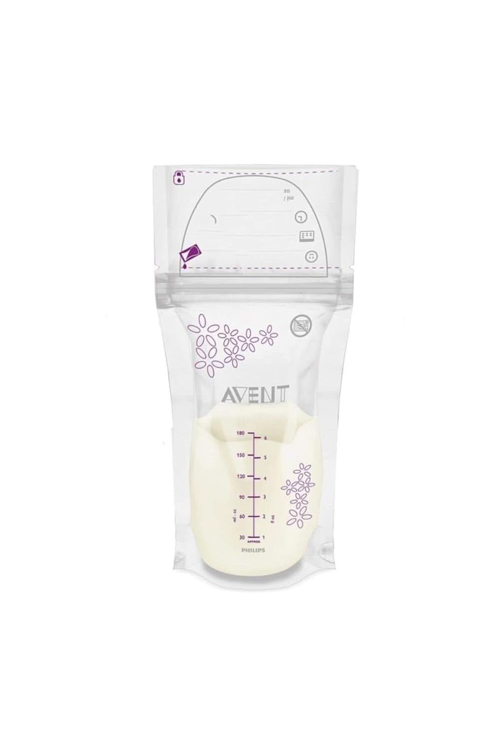 Pungă de lapte matern Philips Avent 180Ml pentru depozitarea și congelarea laptelui matern, SCF603/25 , Pre-sterilizat, 25 bucăți Accesorii Hrana si Alaptare Bebe Naty Shop