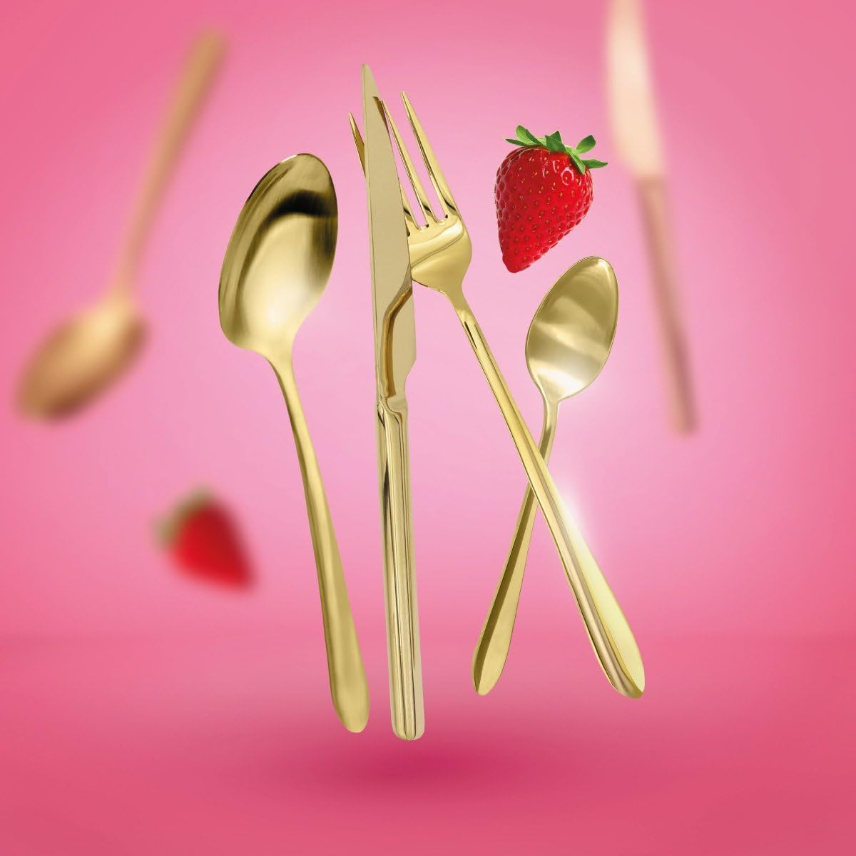 HOMLA Abele Besteckset Für Vier Personen 16-Teilig Edelstahl Hygienisch Elegant Leicht Zu Reinigen Gold Kitchen Naty Shop