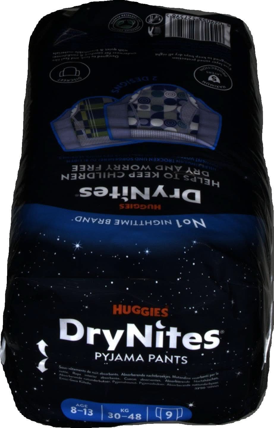 Huggies Drynites Super absorbent night diapers, for boys 8-13 years (30-48 kg), 9 pcs Mother and Child Naty Shop