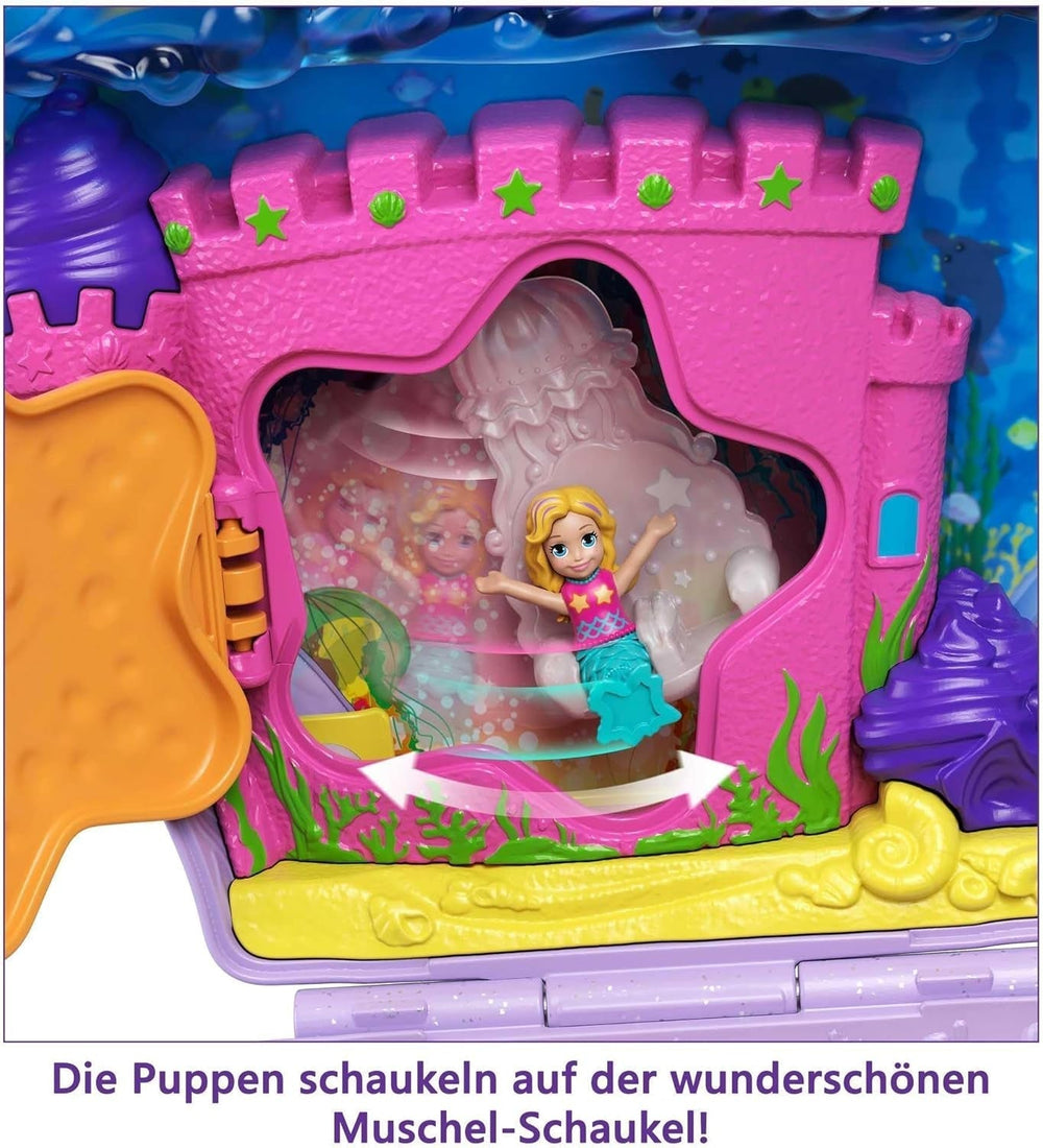 Polly Pocket Coffin Wrap Around Shell Bag Underwater 2 Dolls 1 Submarine Polly Pocket Mermaid Toy 4 Years Old Toy GNH11 Naty Shop Dolls