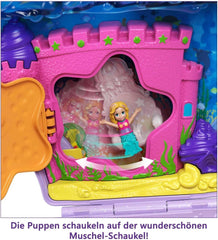 Polly Pocket Coffin Wrap Around Shell Bag Underwater 2 Dolls 1 Submarine Polly Pocket Mermaid Toy 4 Years Old Toy GNH11 Naty Shop Dolls