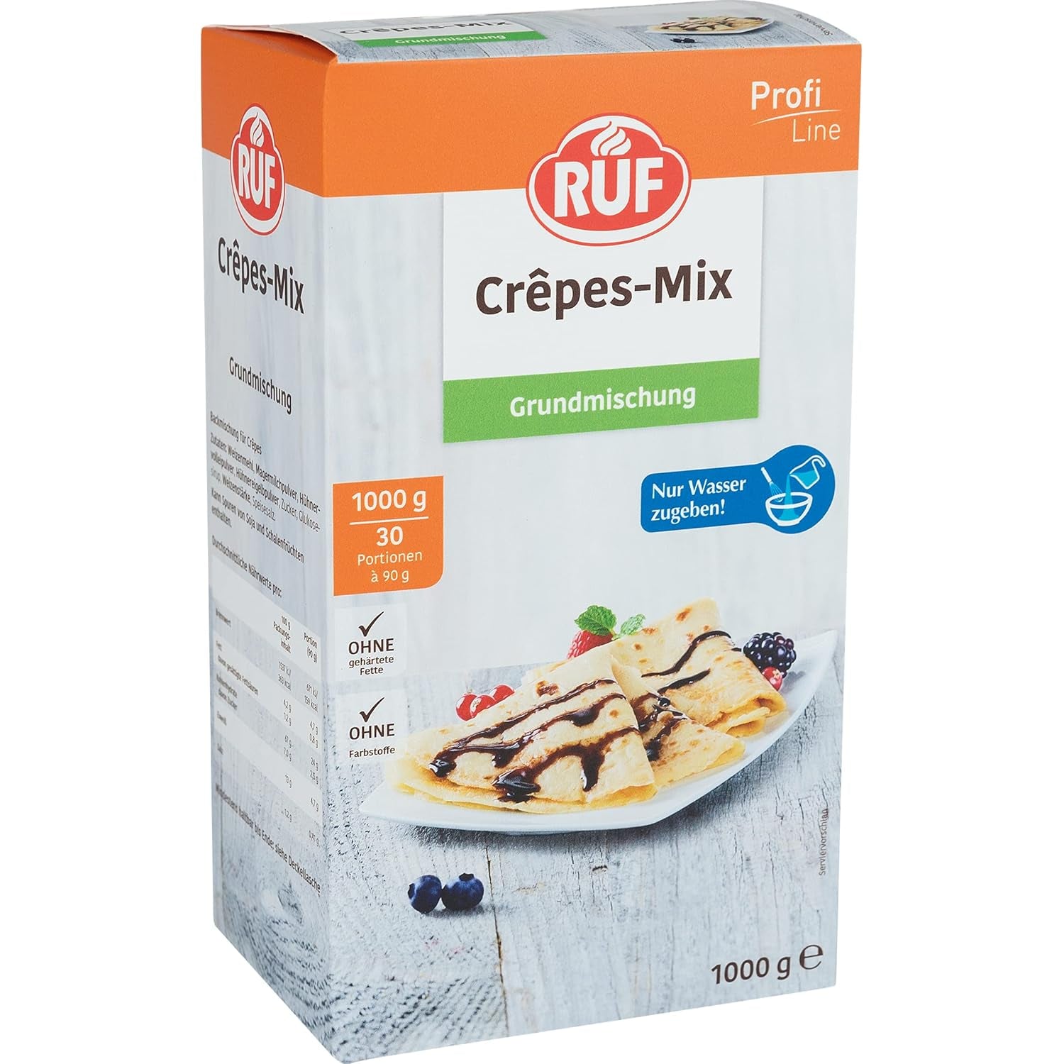 RUF Rührkuchen Backmischung, Nur Wasser & Öl Zugeben, Rezeptur Für Blechkuchen, Kastenkuchen, Muffins, Gugelhupf Und Tortenböden, 1X1000G Mixture for baking and cooking Naty Shop Crepesteig 1Er Pack Á 1X1000G