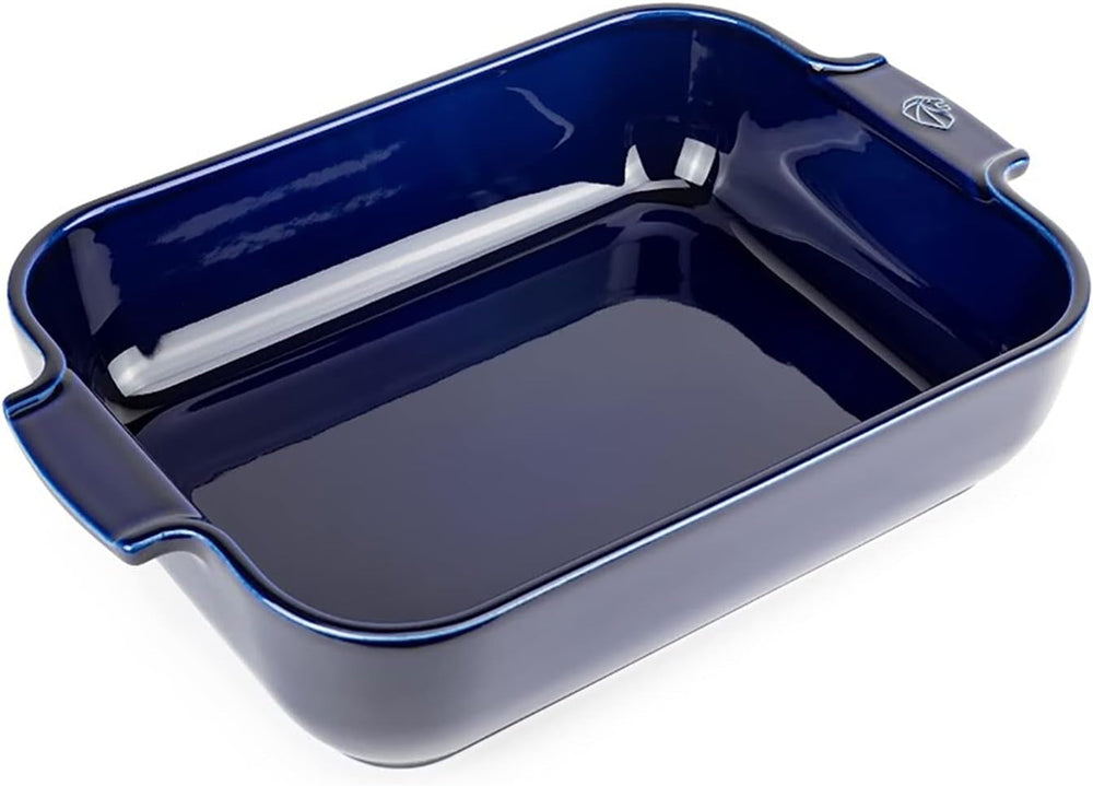 Peugeot Appolia Rechteckige Auflaufform Mit Griffen, Keramik, Schiefer / Grau, 7.2X31X21.7 Cm, Fassungsvermögen: Ca. 2 L, 60060 Baking molds and trays Naty Shop Blau