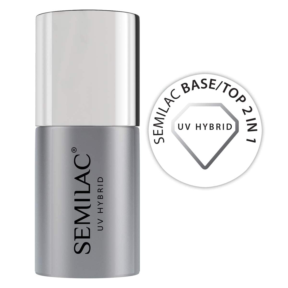 Semilac Pure&Clean UV nail polish base 7 ml – Self-leveling hybrid base for sensitive nails