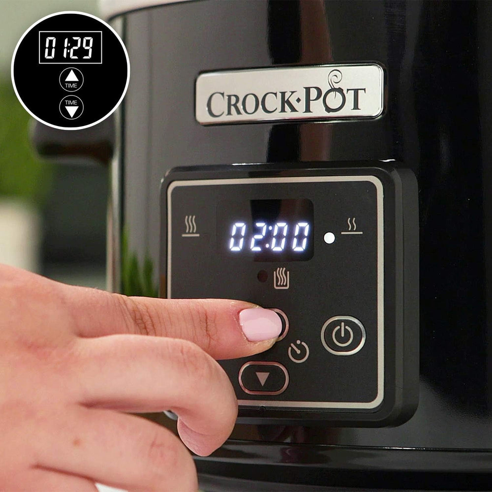 Slow cooker digital Crockpot, keep warm function, 2.4 liters (1-2 people) Slow Cooker Naty Shop