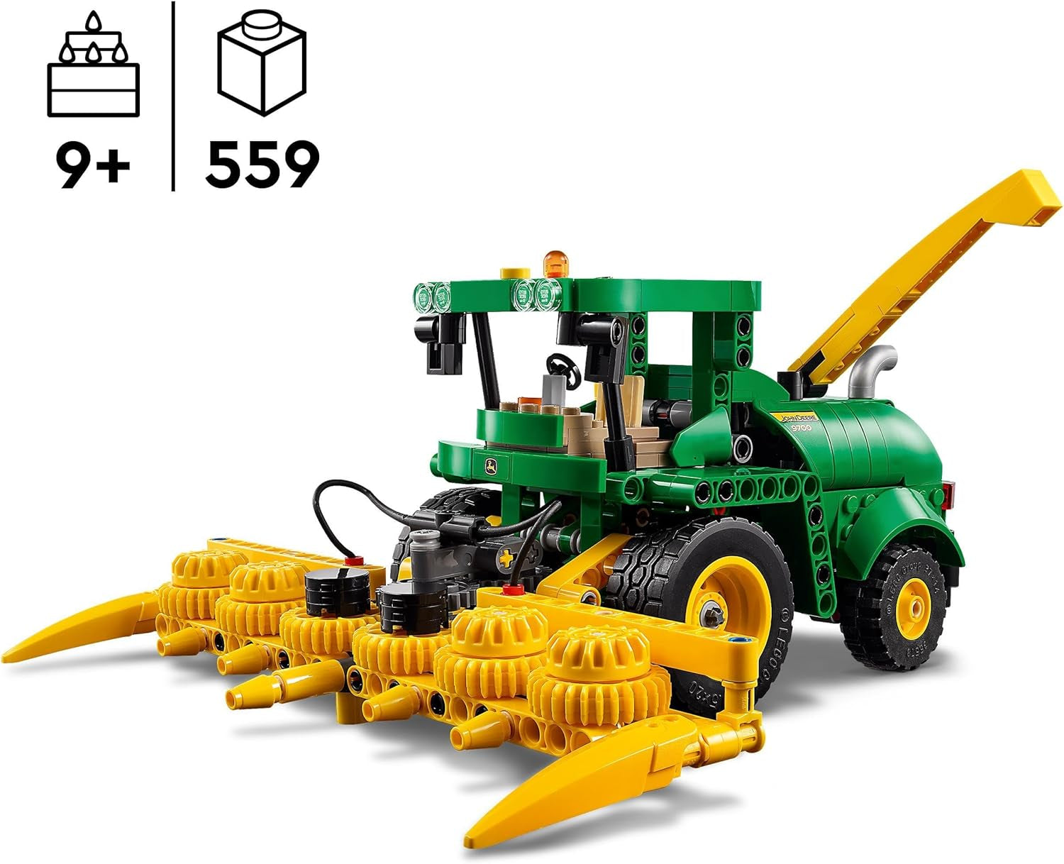 LEGO Technic John Deere 9700 Forage Harvester Kids Toy Tractor Farm Set Vehicle Model with Realistic Functions Gift for Boys and Girls 9 Years Old 42168 Building Sets Besuche den LEGO-Store