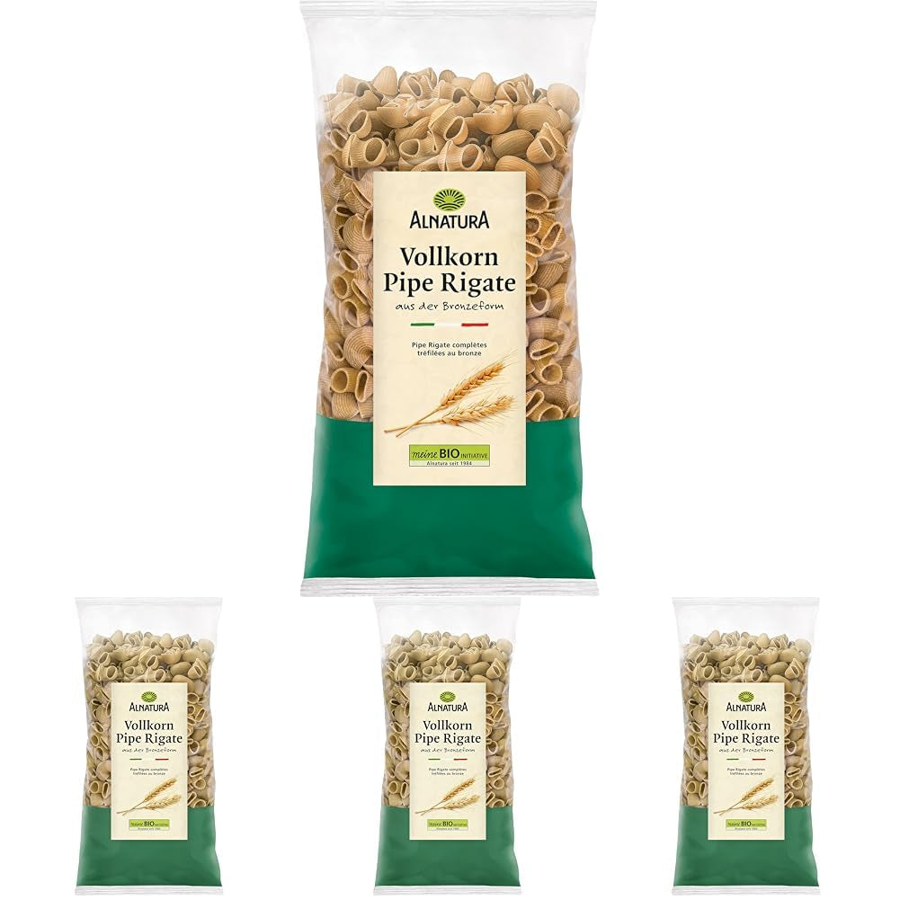 Pipe Rigate organic wholemeal pasta, vegan, 500 g