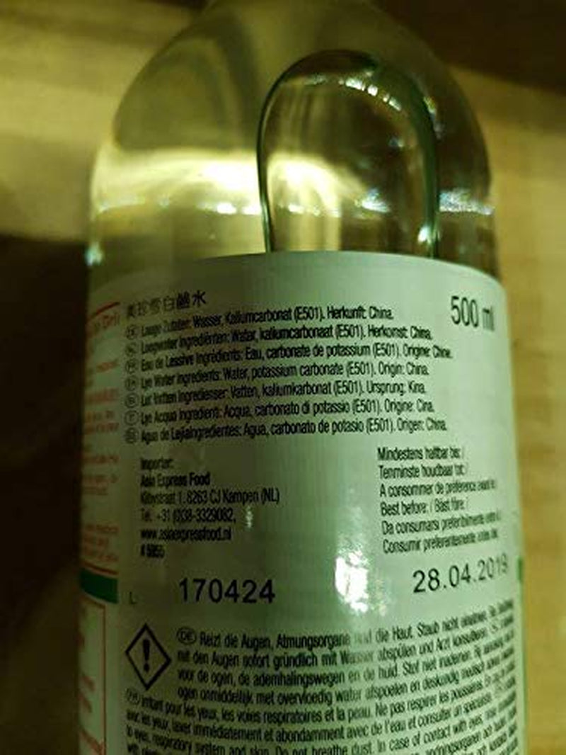 - Potassium carbonate solution (1 x 500 ml)