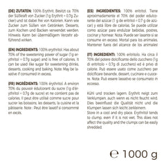 Greatvita Erythritol 1000 G | Kalorienfreie Süßungsmittel & Zucker-Alternative | Zahnfreundlich, Gut Löslich & Glutenfrei | Ideal Für Getränke, Desserts & Baken Sweeteners Naty Shop