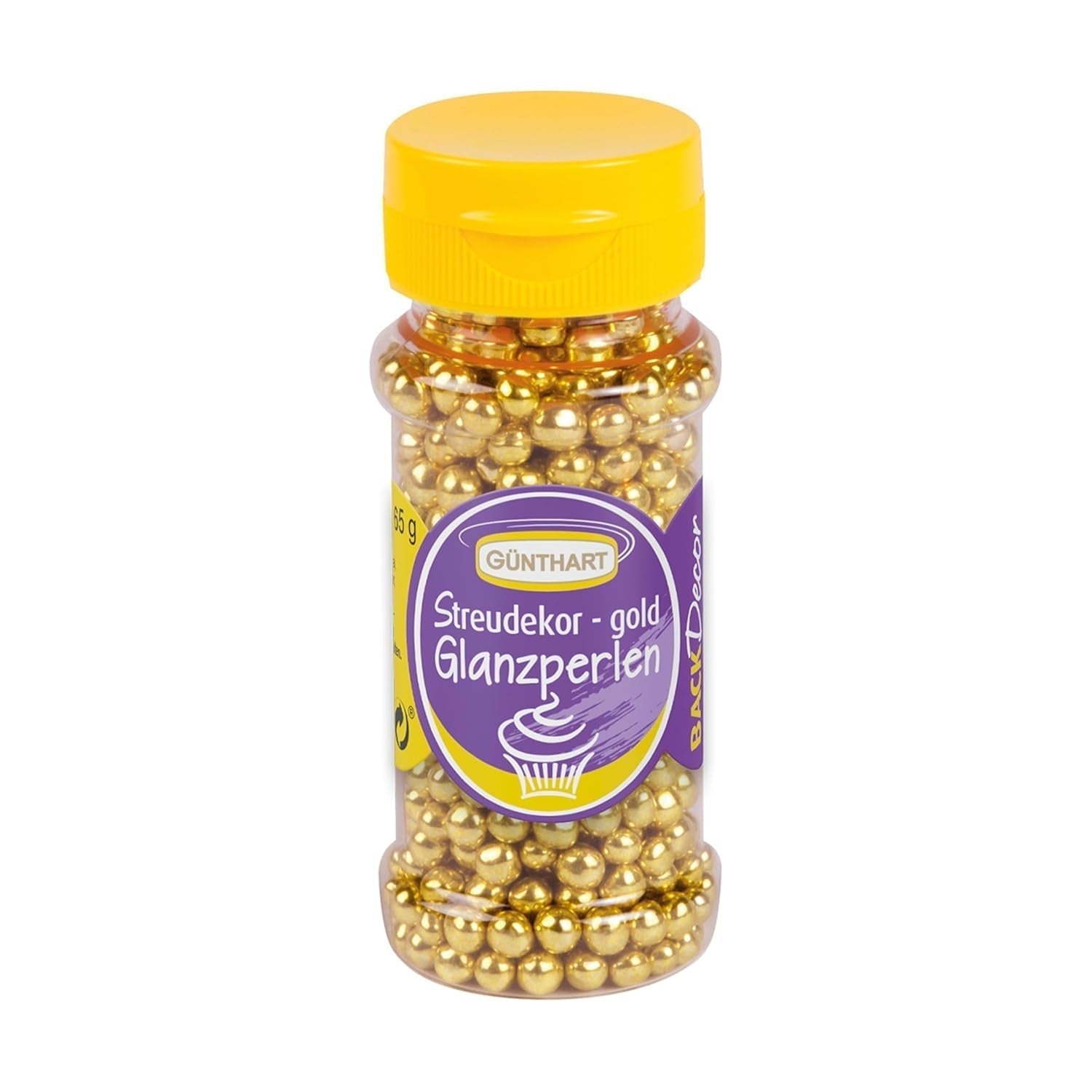 Günthart Backdecor, Gold Glitter Pearls, 65 grams Naty Shop 65 grams