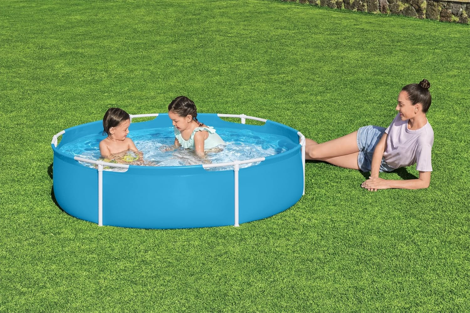 Piscină Bestway My First Frame Ø 152 x 38 cm, albastră, rotundă