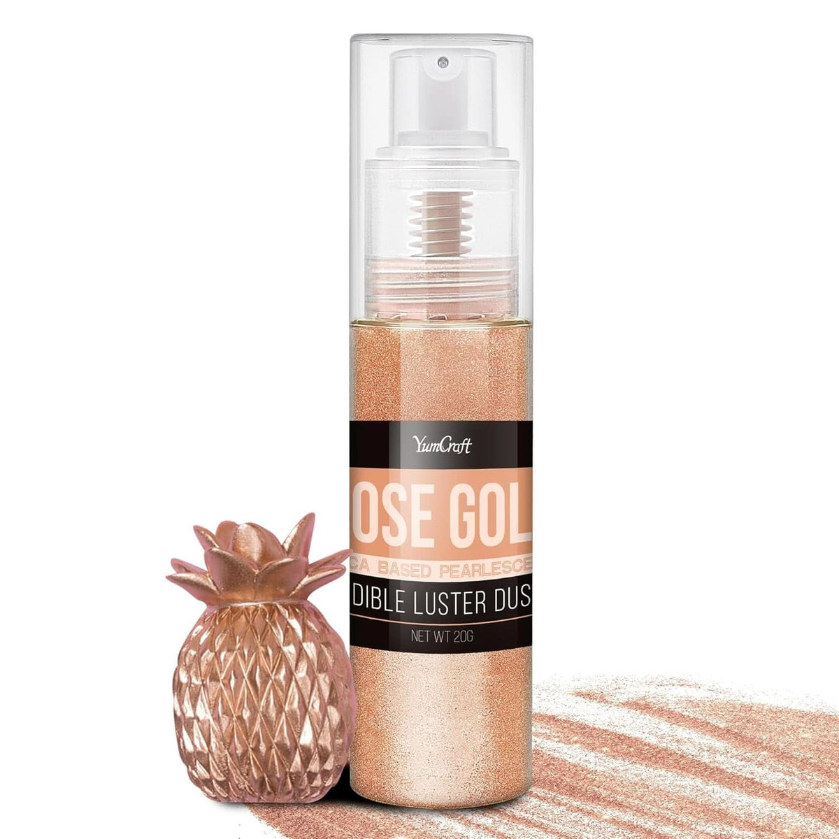 Edible glitter spray, 20 grams Naty Shop Roségold