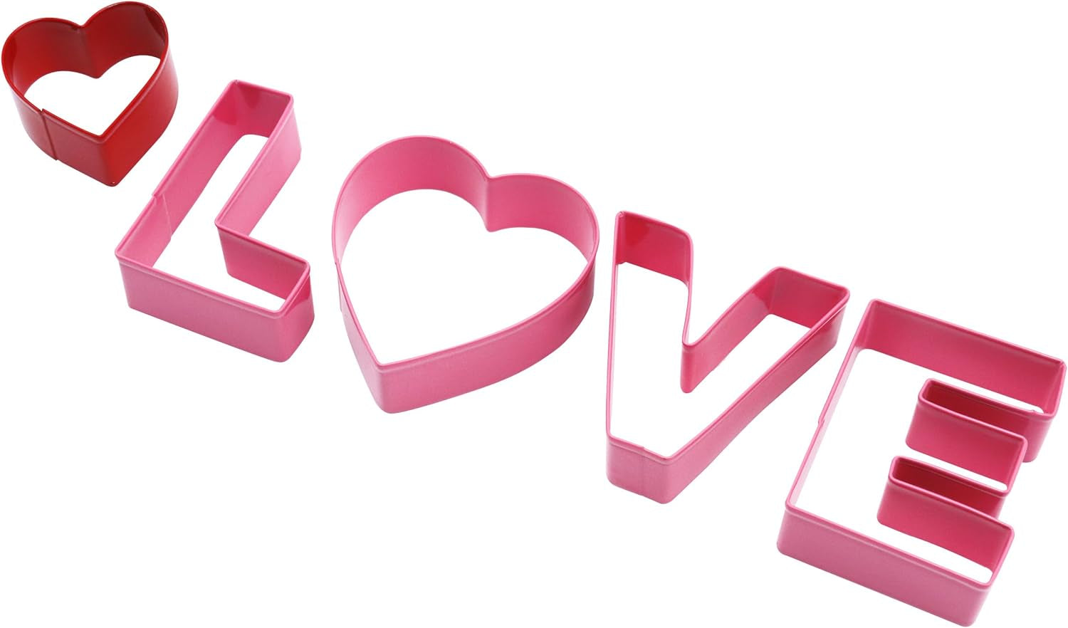 Set de 5 forme de biscuiți pentru Ziua Îndrăgostiților, IUBIRE