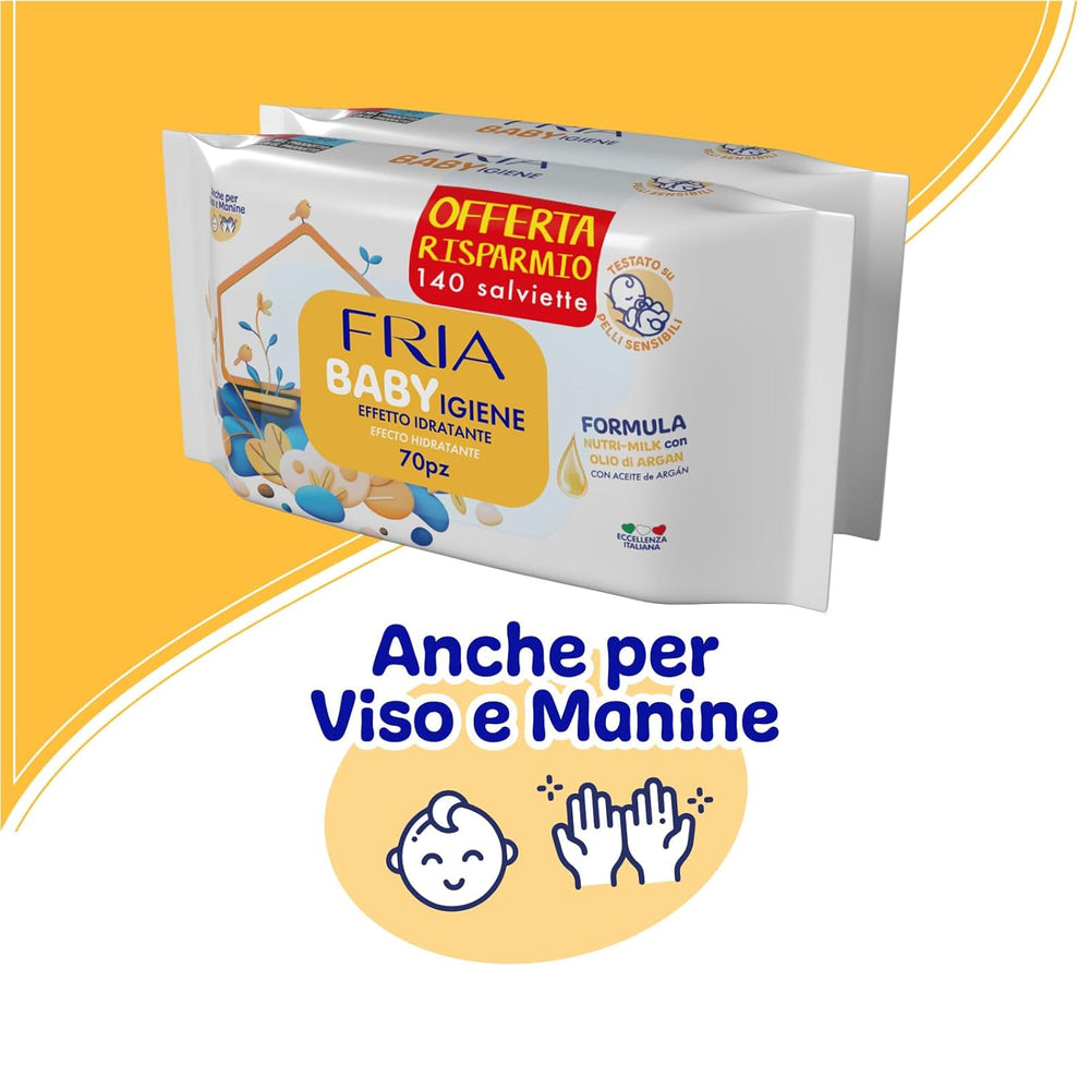 Wet Wipes, Pack of 2 (144 Wipes)