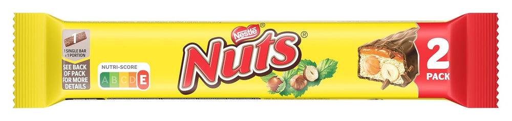 NESTLÉ Chocolate Bars 2Pack, the classics with whole hazelnuts and caramel covered in milk chocolate, pack of 24 (24 x 2 x 30g)