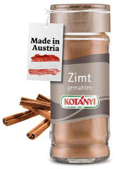 Kotányi Zimt gemahlen, würzig-süßer Geschmack, veredelt Milchreis, Gebäck, Desserts, Glas 80 ml