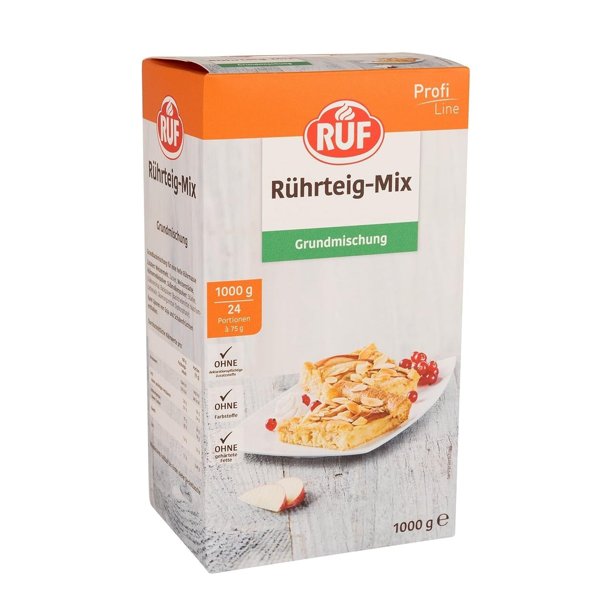RUF Rührkuchen Backmischung, Nur Wasser & Öl Zugeben, Rezeptur Für Blechkuchen, Kastenkuchen, Muffins, Gugelhupf Und Tortenböden, 1X1000G Mixture for baking and cooking Naty Shop Rührteig 1 Kg (1Er Pack)
