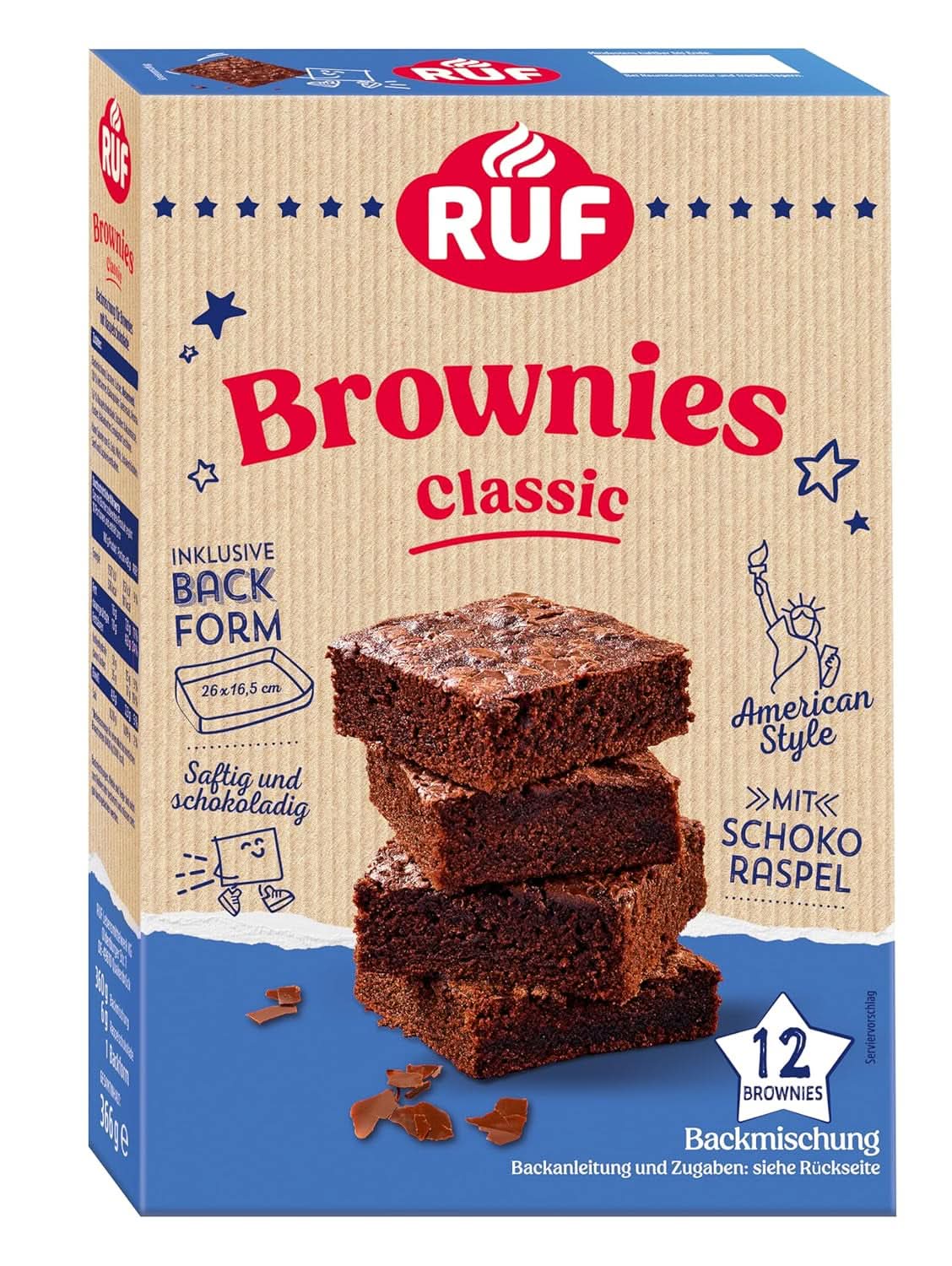 RUF Brookies, mix negrese și fursecuri, 460 grame Bucatarie Naty Shop 366 grame Brownies