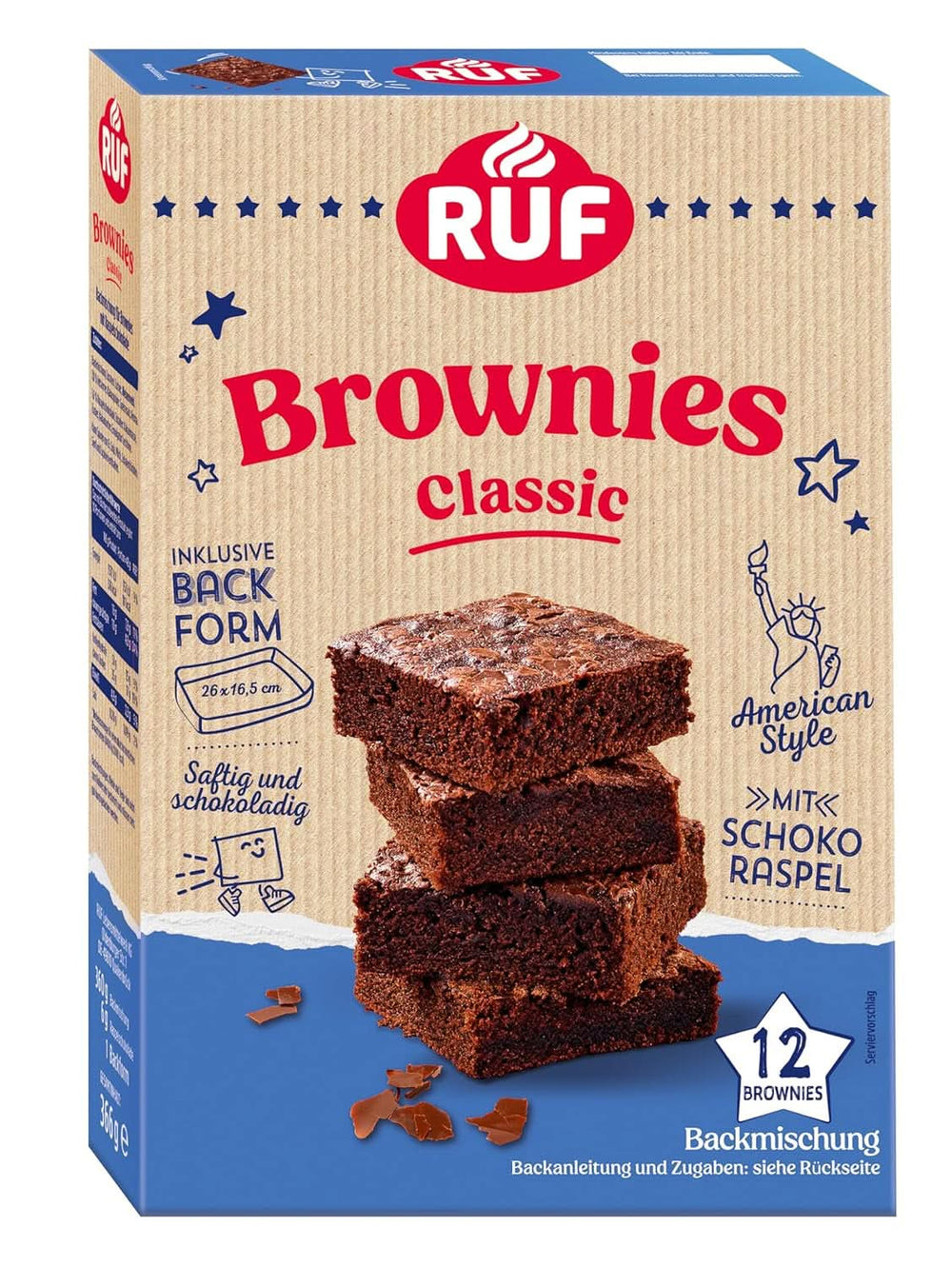 RUF Brookies, brownies and cookies mix, 460 grams Naty Shop Kitchen 366 grams Brownies