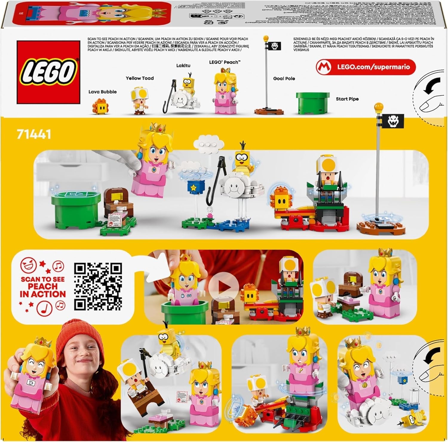 LEGO Super Mario Adventures With Interactive Peach, Children's Playset with Yellow Toad, Nintendo gift for boys, girls and all players from 6 years 71441 Building sets Besuche den LEGO-Store
