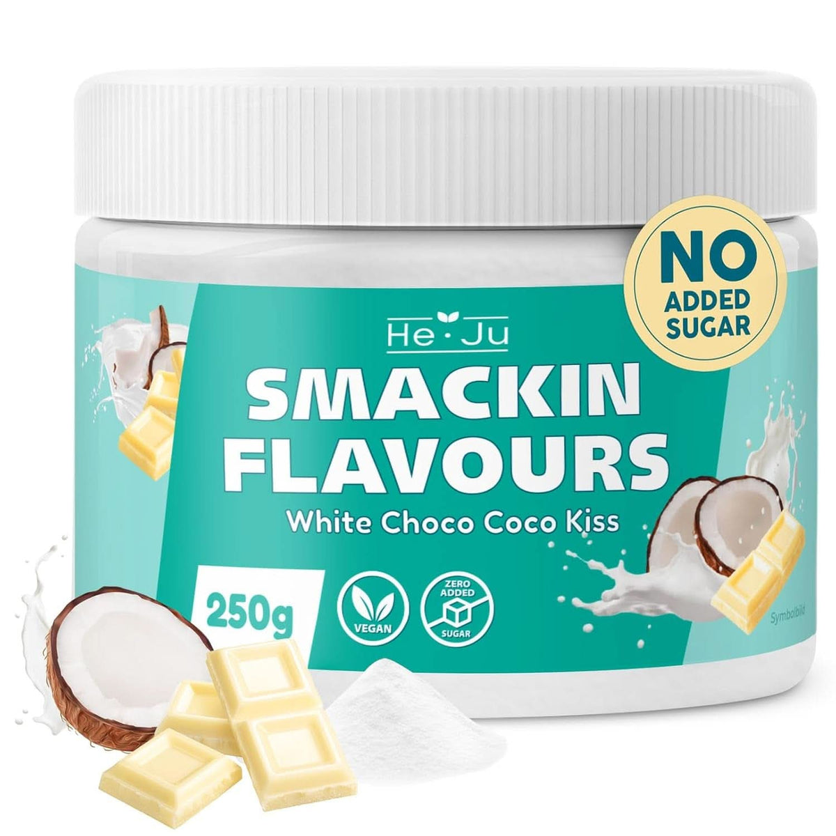 He-Ju, Powder with white chocolate and coconut flavor, 250 grams Aromas Naty Shop