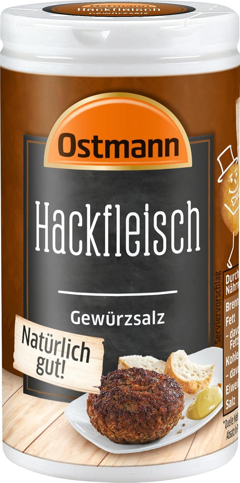 Ostmann Gewürze - Hackfleisch Gewürzsalz | Gewürz für Hackfleisch, Buletten oder Cevapcici | 60 g in Streudose