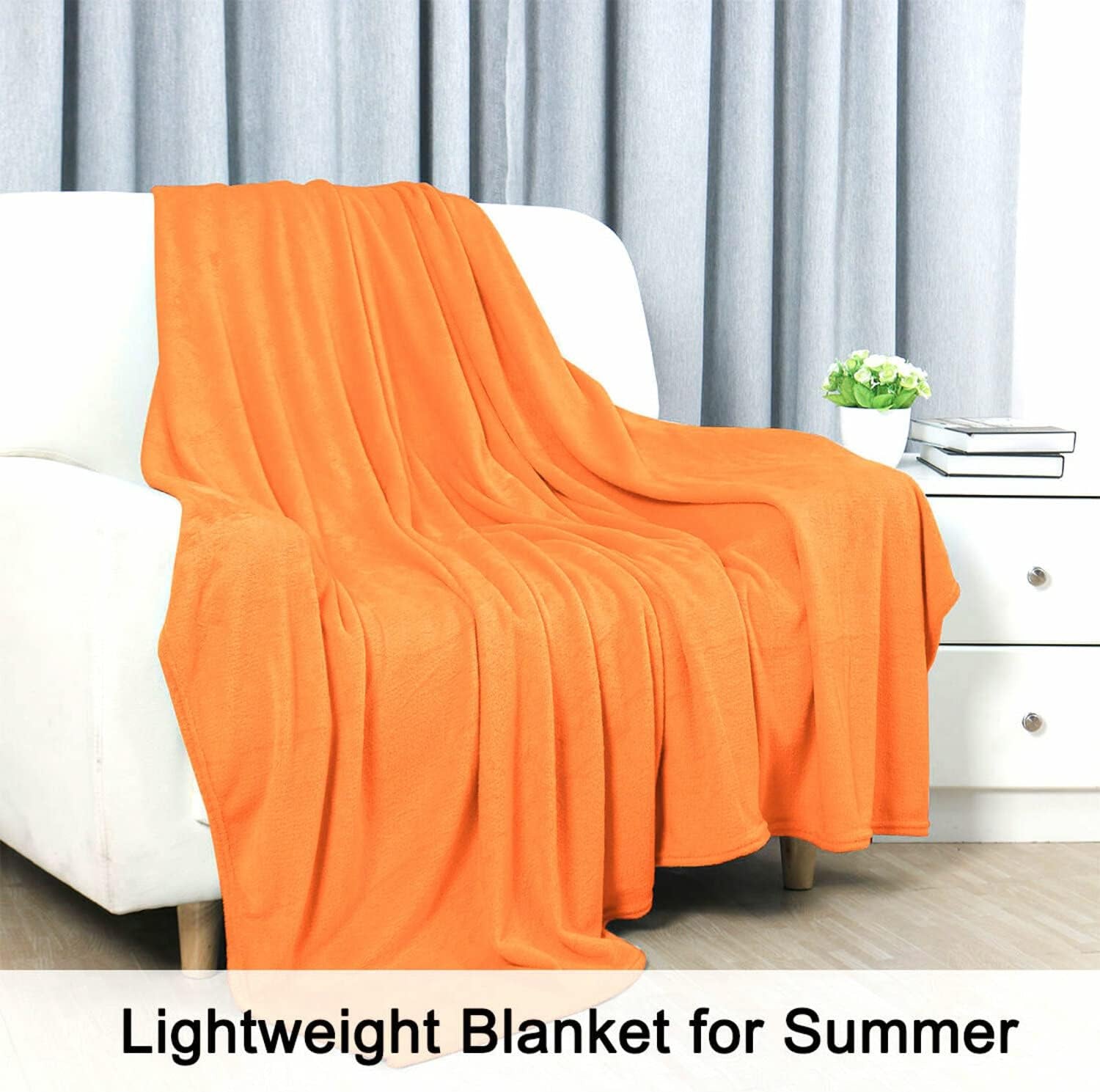 Sourcing Map Cozy blanket blanket bedspread Soft & warm fleece blanket as a sofa blanket Sofa blanket Living room and cuddly blanket Soft plush wool blanket Orange 150X200Cm Beds and Blankets Besuche den uxcell-Store