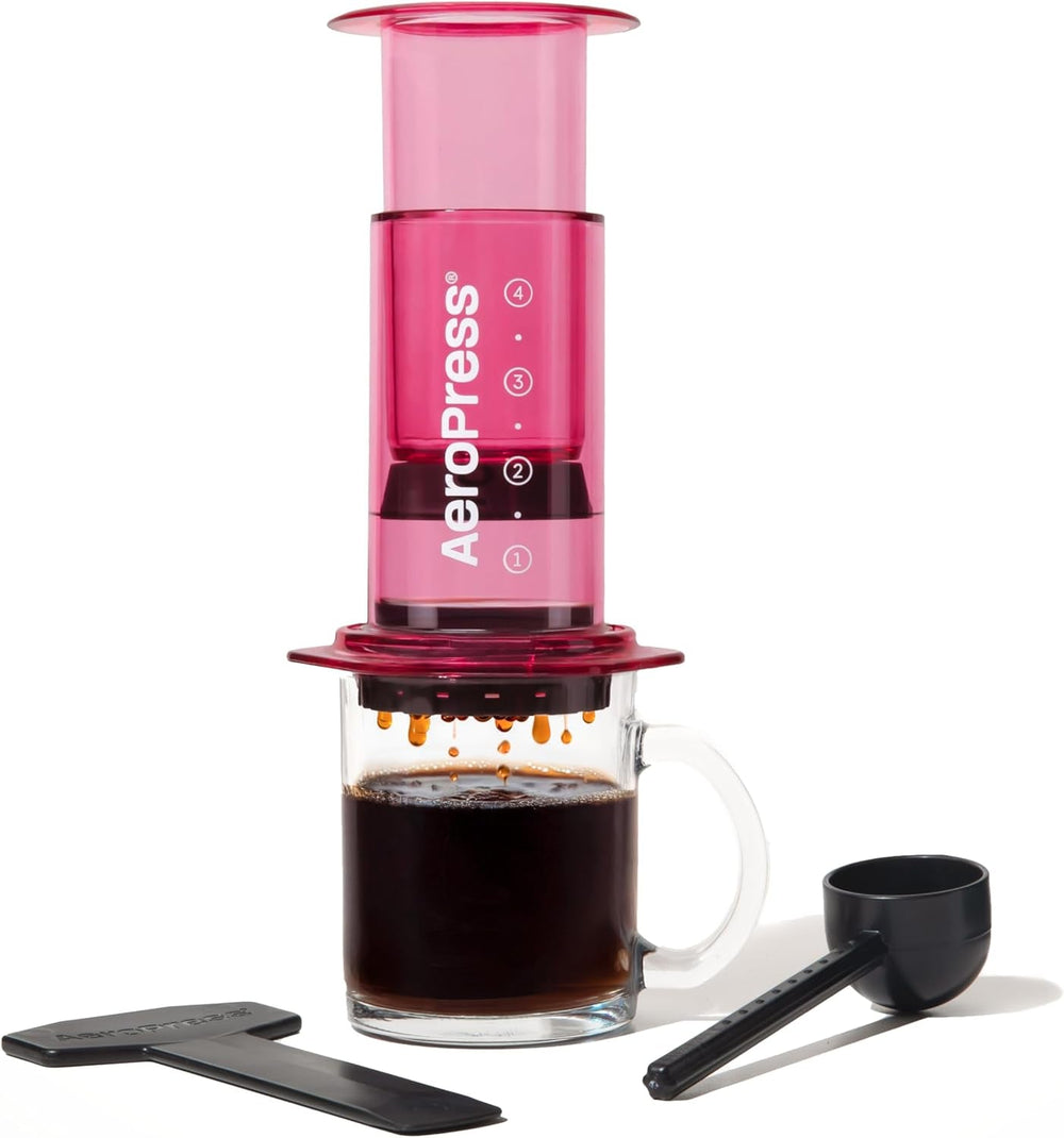 Aparat de cafea și espresso AeroPress Original, aparat de cafea portabil de nivel barista cu cameră, piston și filtre, aparat rapid de cafea și espresso