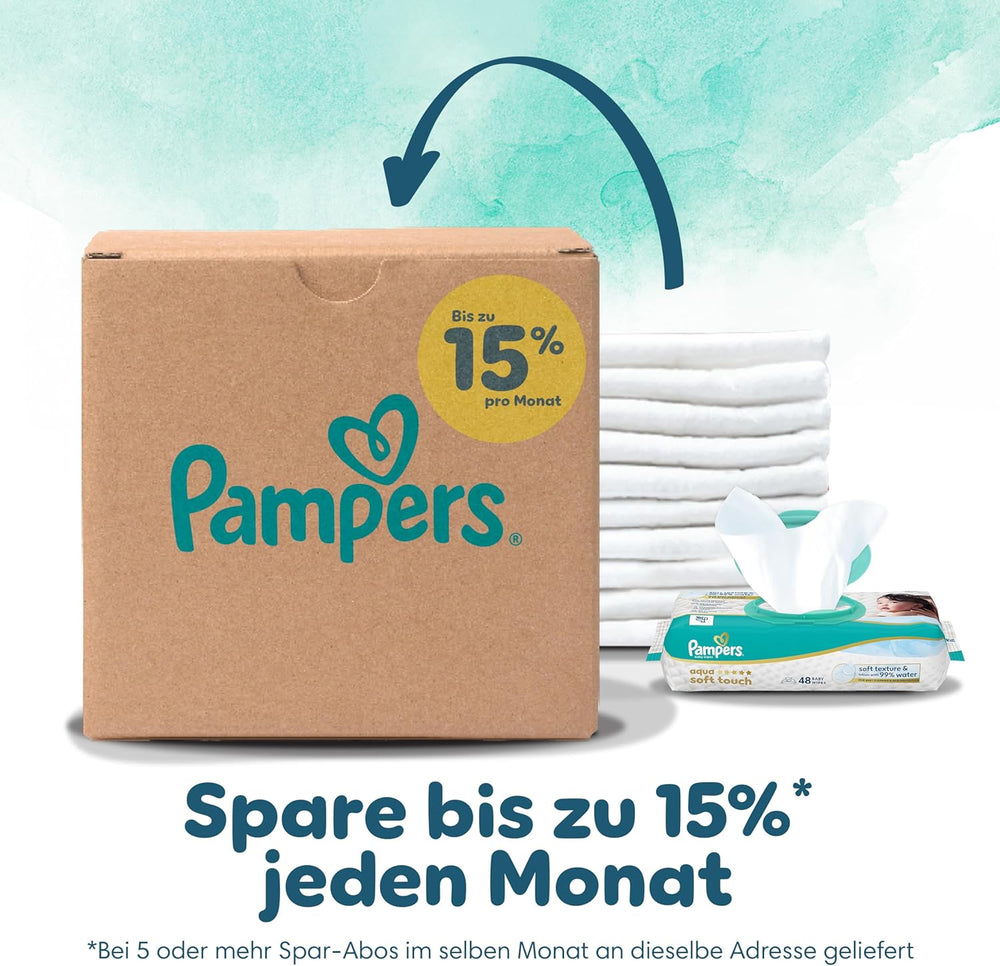 Pampers Harmony diapers size 1, 180 diapers, 2kg-5kg, gentle skin protection with 100% Pampers protection