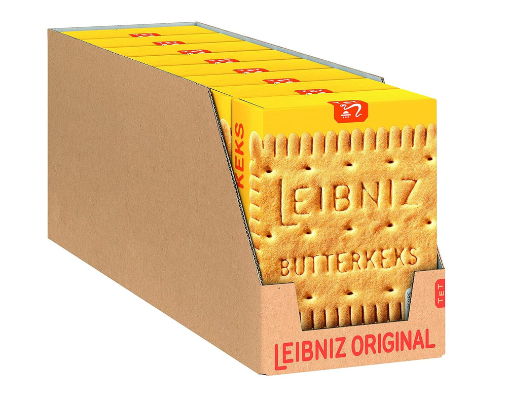 LEIBNIZ Biscuiți cu unt originali, pachet de 22 de gustări, biscuiții cu unt numărul 1, biscuiți crocanți într-un pachet mare practic (22 x 50 g), perfecți pentru călătorii
