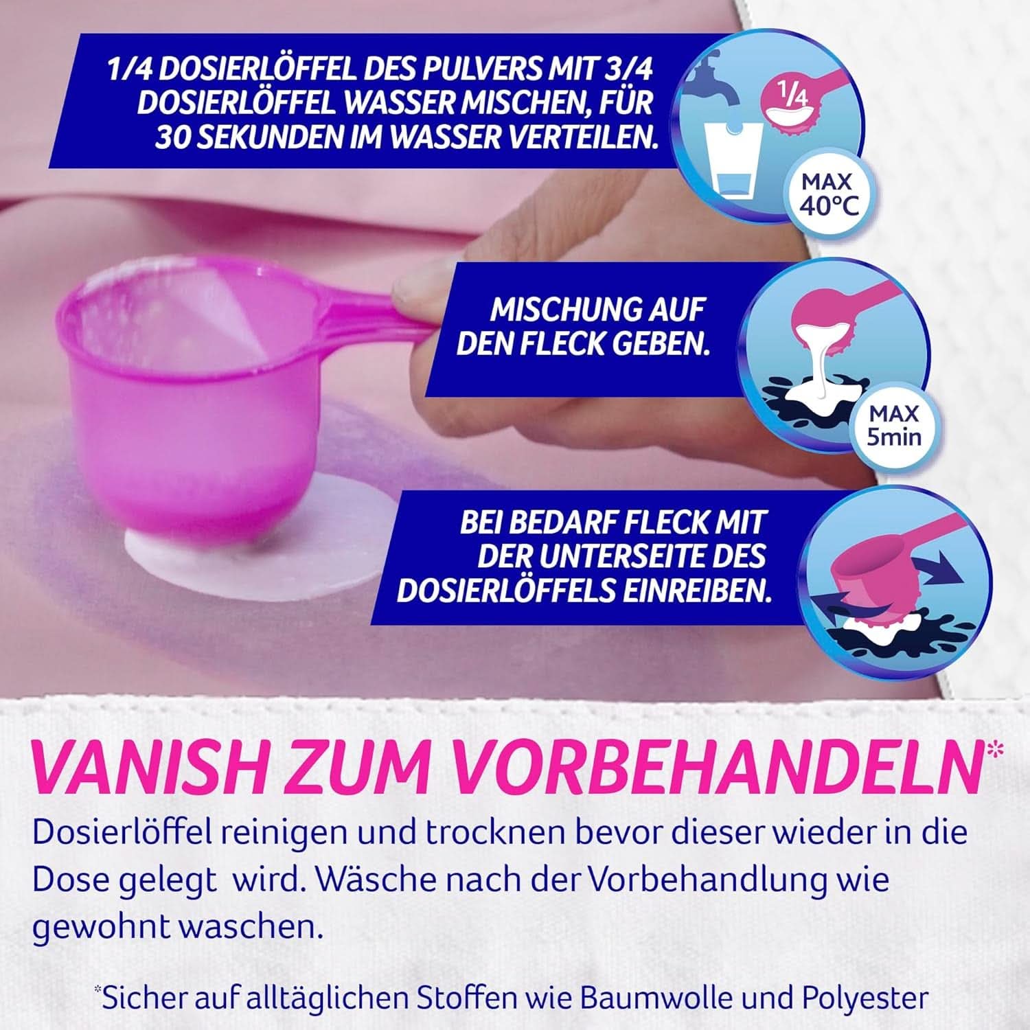 Vanish Oxi Action Powerwhite Powder - 1 X 1,125 Kg - pudră de îndepărtare a petelor și de îmbunătățire a rufelor fără clor - pentru rufe albe Detergenti Rufe Naty Shop