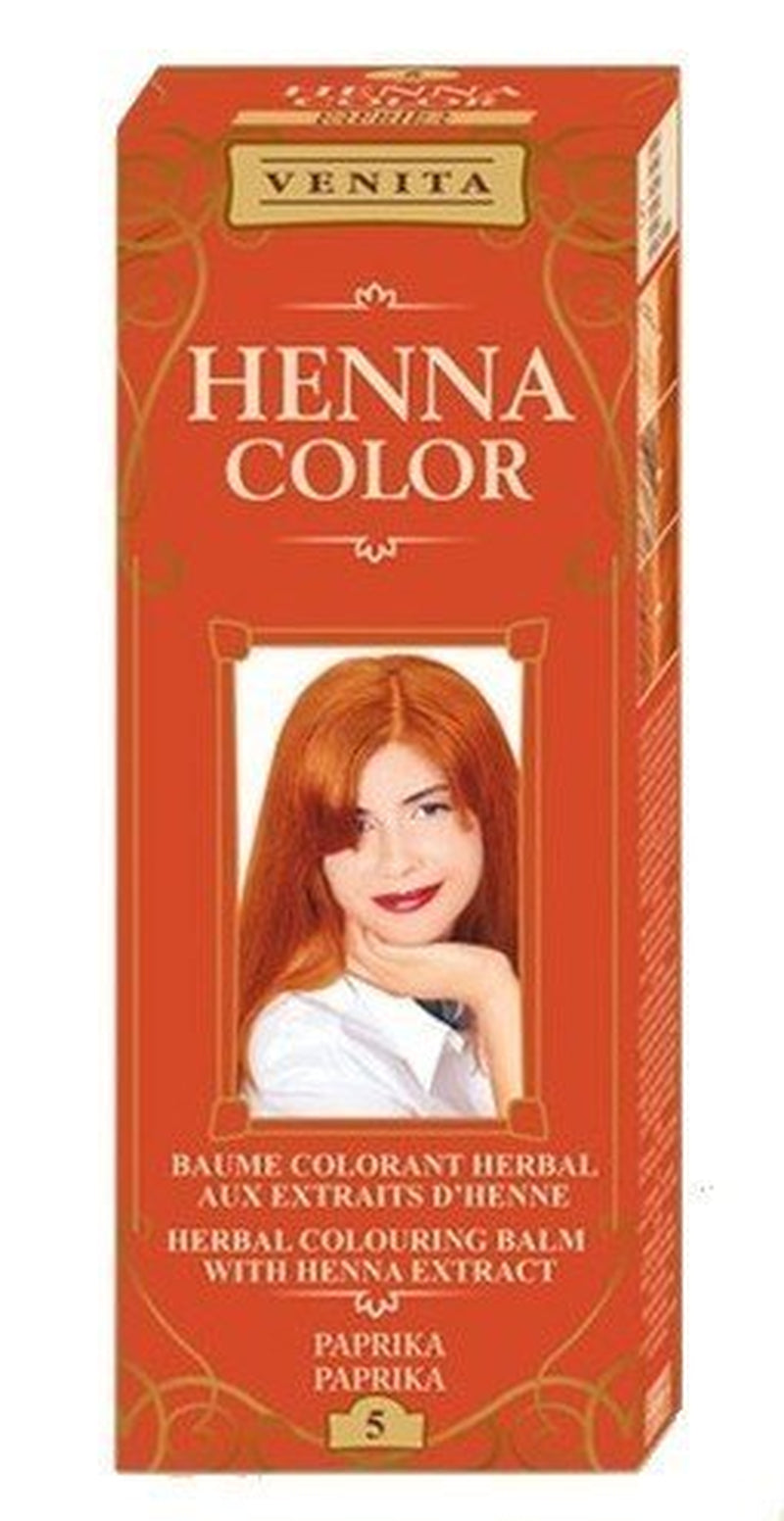 Henna Color 111 Balsam natural pentru păr blond Culoarea părului Efect de colorare a părului natural Henna Eco Vopsea pentru par Naty Shop Paprika 1 bucată (pachet de 1)