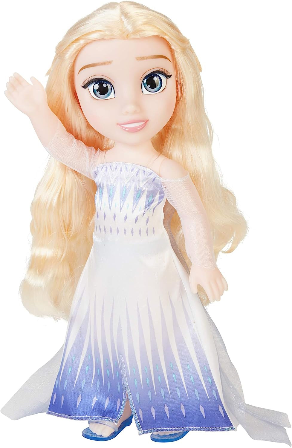 Disney Frozen 2 ELSA The Snow Queen Doll - 35 cm înălțime, păpușă mobilă în rochie de modă iconică și cu păr lung care curge pentru distracție suplimentară în timpul jocului, pentru fete cu vârsta de 3 ani și peste, 214894 Papusi Naty Shop Titlu implicit