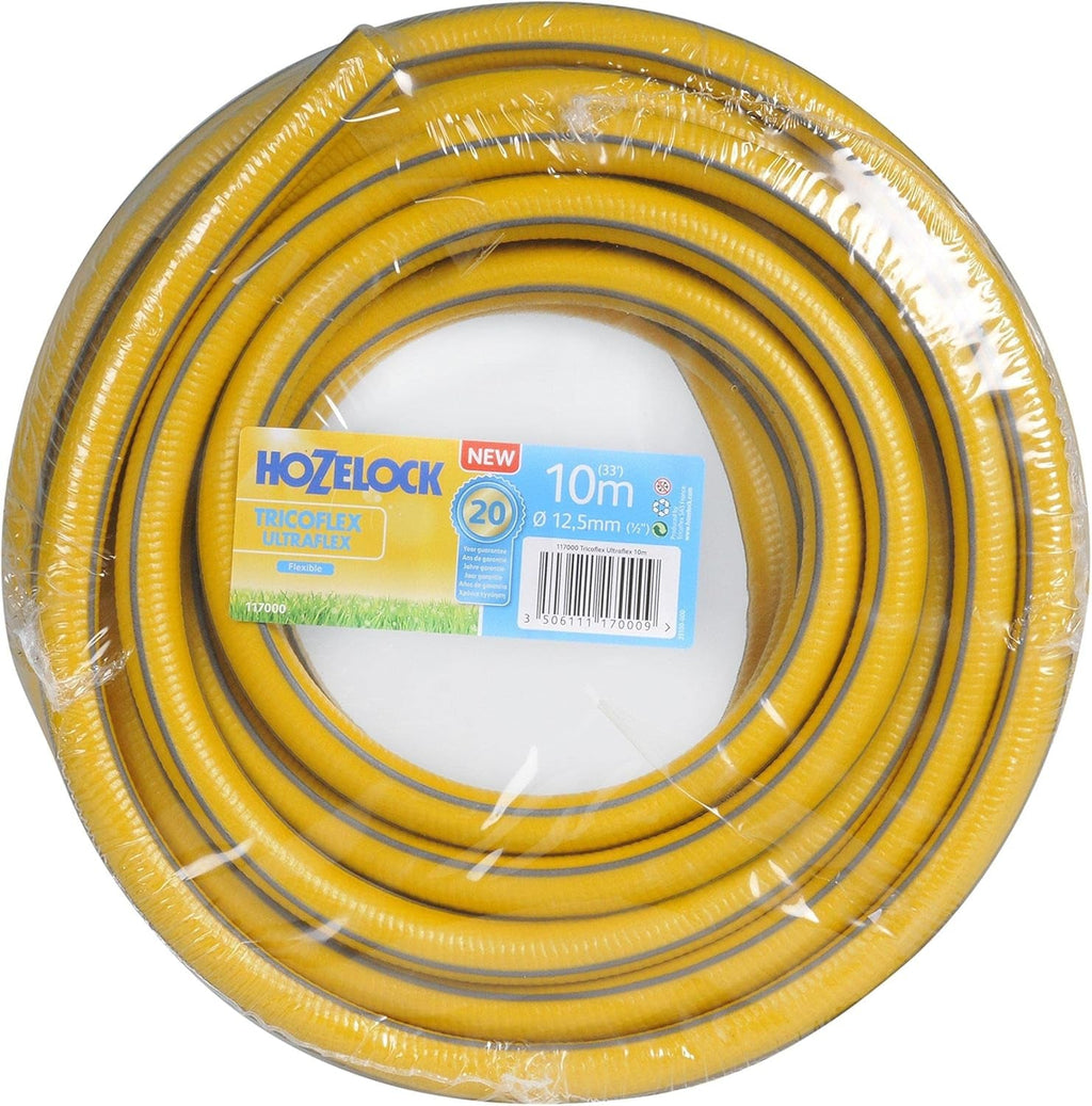 HOZELOCK - Furtun Tricoflex Ultraflex Ø 12,5 mm (1/2") 20 M: Furtun flexibil de grădină, rezistent la intemperii, la răsucire și îndoire, fabricat din 40% PVC reciclat [117002], galben