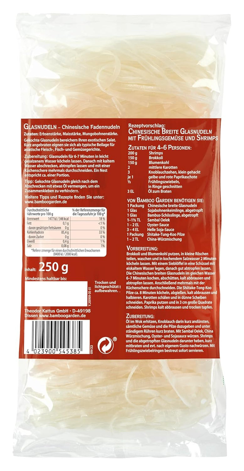 Chinese Glass Wide Noodles, 250g (packaging design may vary)